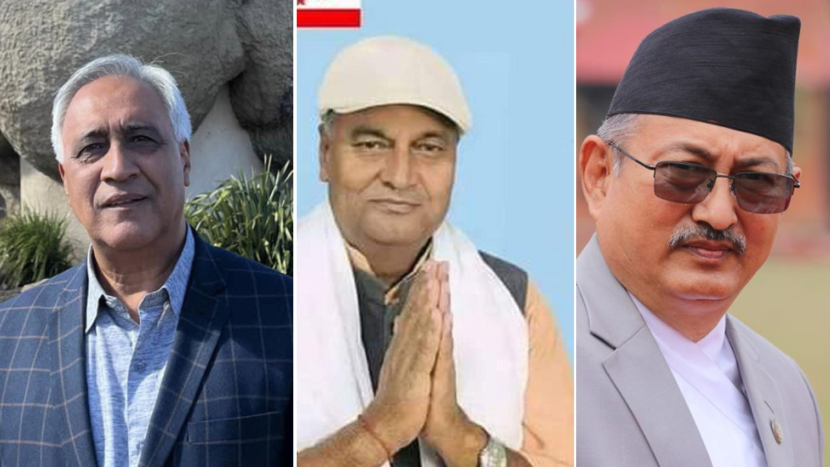 डा. चन्द्र भण्डारी र महेन्द्र रायले बालकृष्ण खाणलाई भेटे